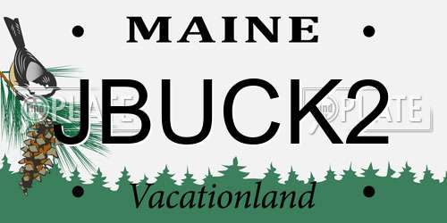 JBUCK2 Maine License Plate