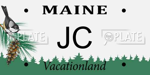 JC Maine License Plate