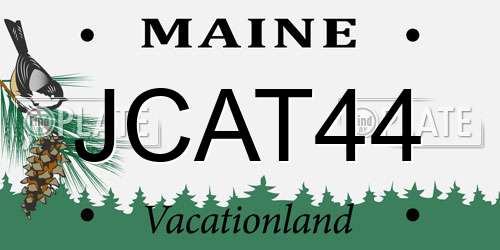 JCAT44 Maine License Plate