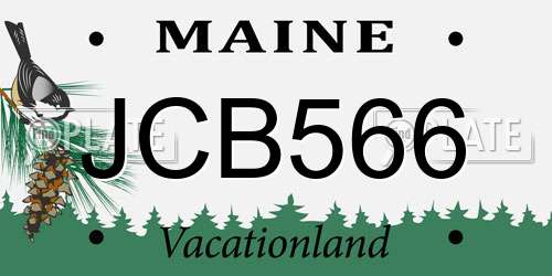 JCB566 Maine License Plate