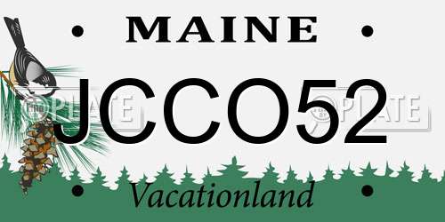 JCCO52 Maine License Plate