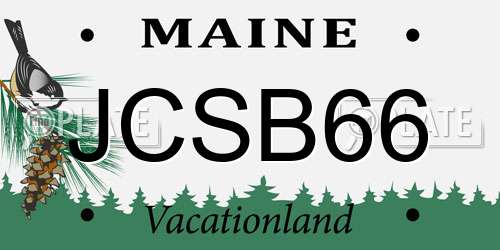 JCSB66 Maine License Plate