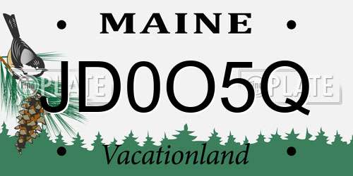 JD0O5Q Maine License Plate