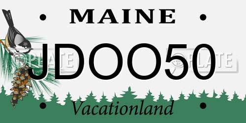 JDOO50 Maine License Plate