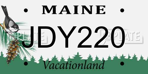 JDY220 Maine License Plate