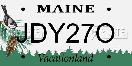 JDY27O Maine License Plate