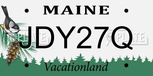 JDY27Q Maine License Plate