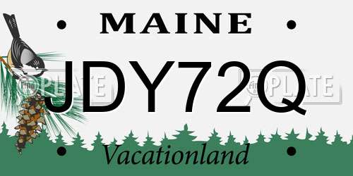 JDY72Q Maine License Plate