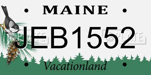 JEB1552 Maine License Plate