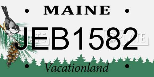 JEB1582 Maine License Plate