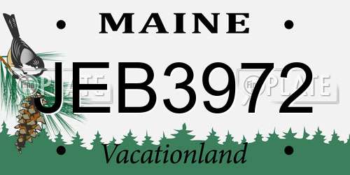 JEB3972 Maine License Plate