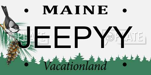 JEEPYY Maine License Plate