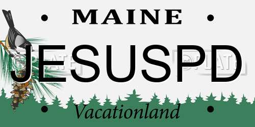 JESUSPD Maine License Plate