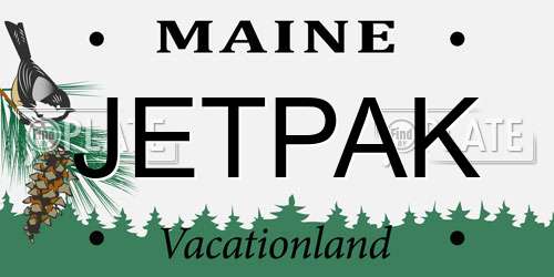 JETPAK Maine License Plate
