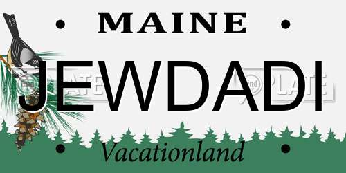 JEWDADI Maine License Plate