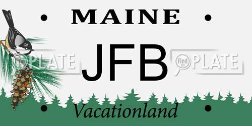 JFB Maine License Plate