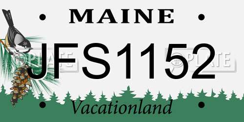 JFS1152 Maine License Plate
