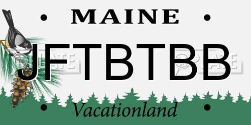 JFTBTBB Maine License Plate