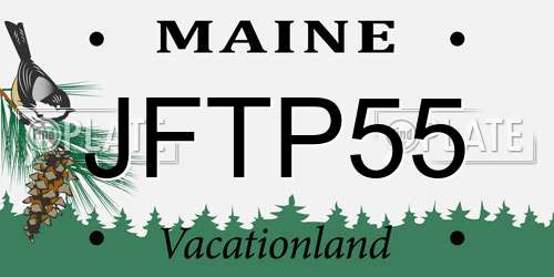 JFTP55 Maine License Plate