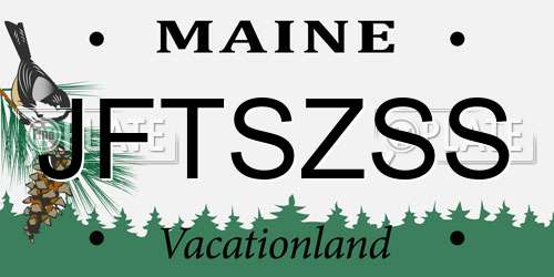 JFTSZSS Maine License Plate