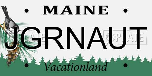 JGRNAUT Maine License Plate