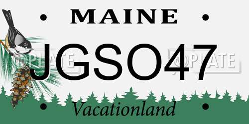 JGSO47 Maine License Plate