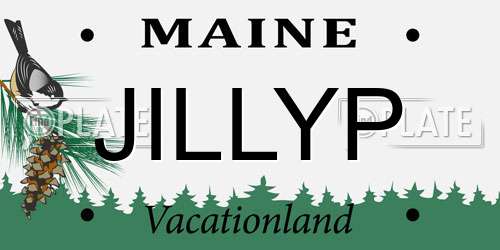 JILLYP Maine License Plate