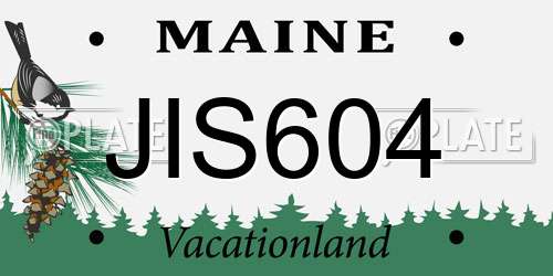 JIS604 Maine License Plate