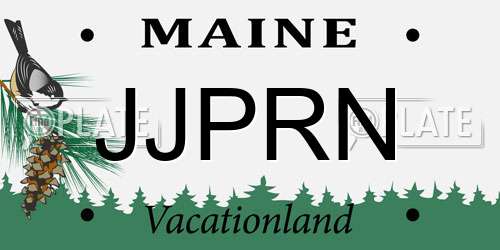JJPRN Maine License Plate