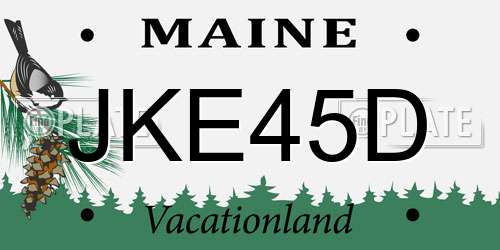 JKE45D Maine License Plate