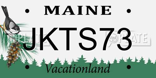 JKTS73 Maine License Plate