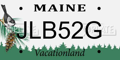 JLB52G Maine License Plate