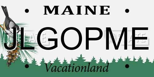 JLGOPME Maine License Plate