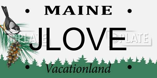 JLOVE Maine License Plate