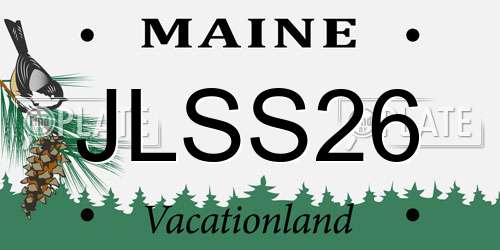 JLSS26 Maine License Plate