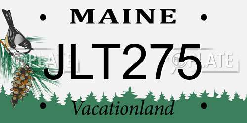 JLT275 Maine License Plate
