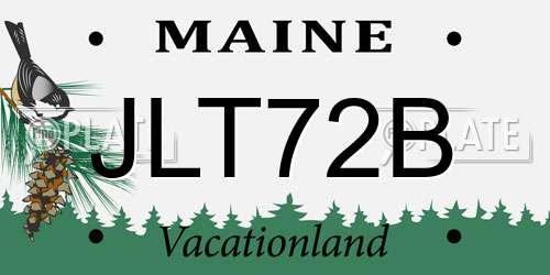 JLT72B Maine License Plate
