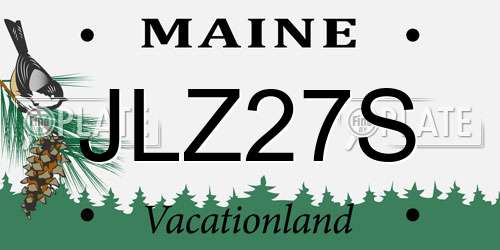 JLZ27S Maine License Plate
