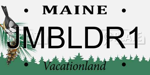 JMBLDR1 Maine License Plate