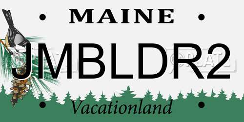 JMBLDR2 Maine License Plate