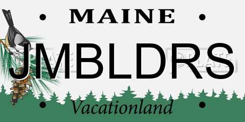 JMBLDRS Maine License Plate