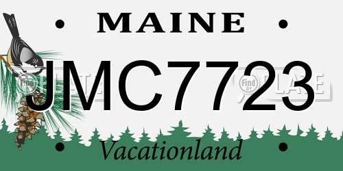 JMC7723 Maine License Plate