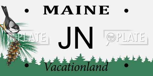 JN Maine License Plate