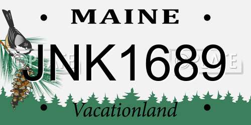 JNK1689 Maine License Plate