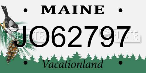 JO62797 Maine License Plate