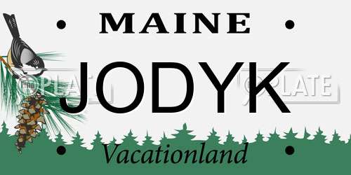 JODYK Maine License Plate