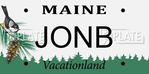 JONB Maine License Plate