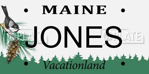 JONES Maine License Plate