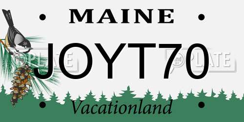 JOYT70 Maine License Plate