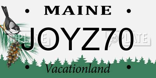JOYZ70 Maine License Plate